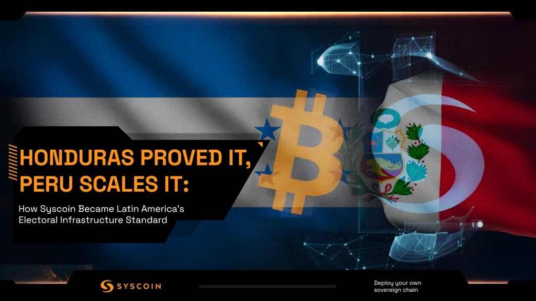 "Honduras Proved It, Peru Scales It" article hero · Bitcoin logo over Honduras and Peru flag backdrop