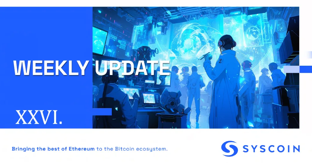 Syscoin Weekly Update XXVI hero, May 2023 issue covering HotepCon 2023 representation