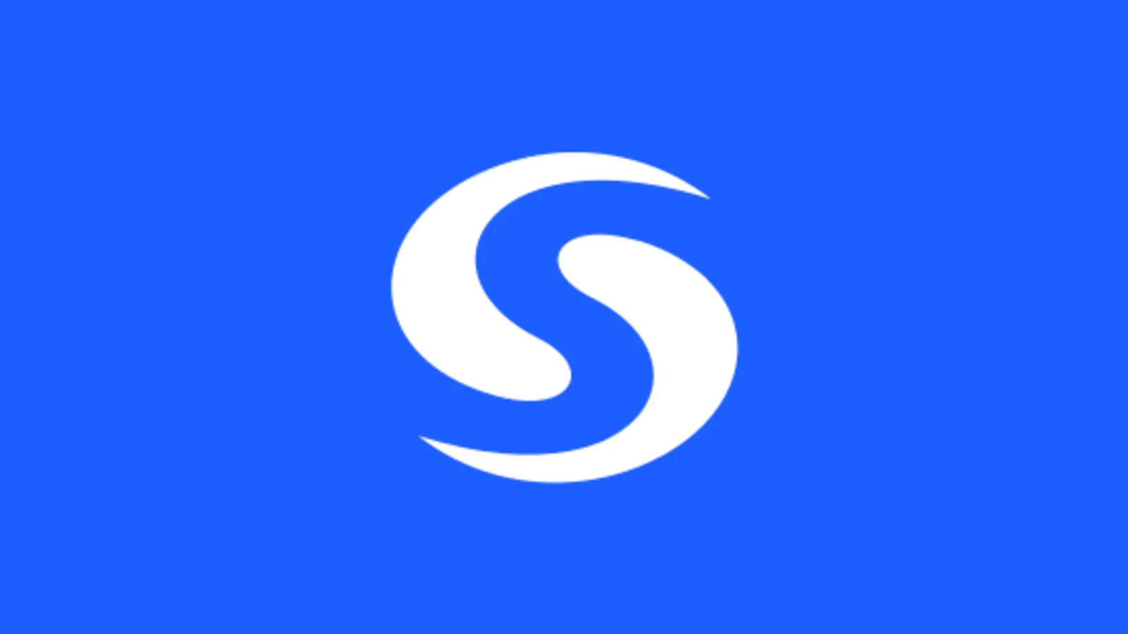 Syscoin brand mark, white Syscoin sigil on the iconic Syscoin blue (#1F5EFF), the recognizable platform lockup